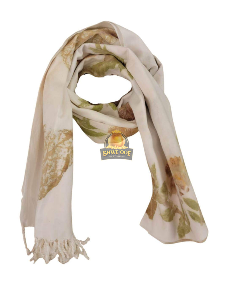 Eco Printing Cotton Scarf - Scarves & Shawls