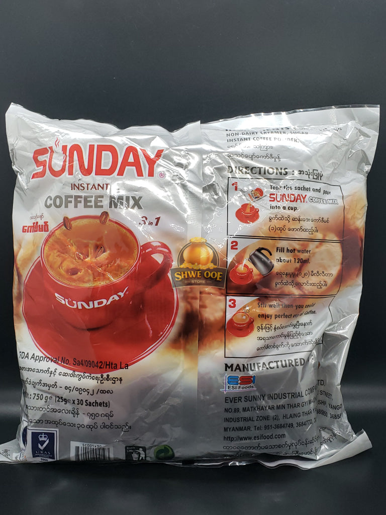 Sunday Instant Coffee Mix (30Pk) Tea &